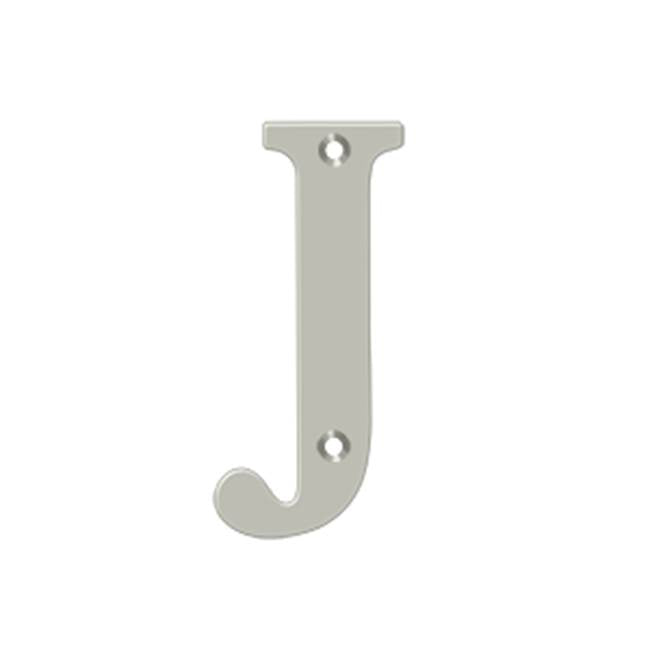 Deltana - 4'' Residential Letter J - Brushed Nickel