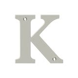 Deltana - 4'' Residential Letter K - Brushed Nickel