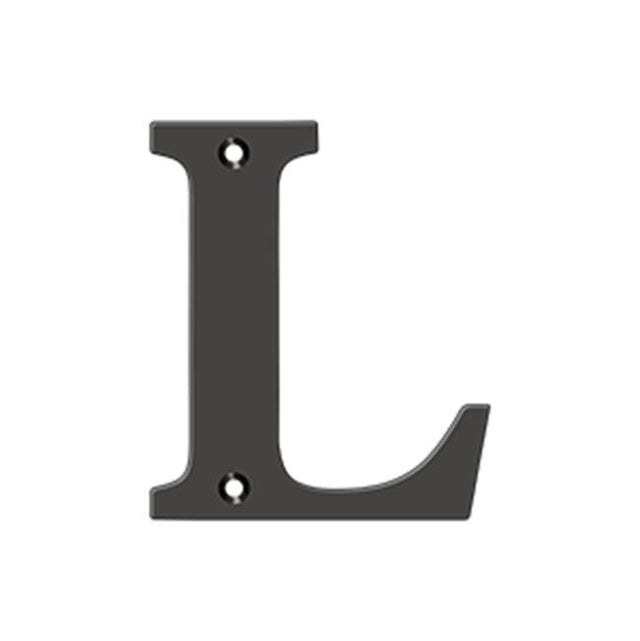 Deltana - 4'' Residential Letter L - Oil-rubbed Bronze