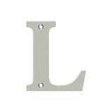 Deltana - 4'' Residential Letter L - Brushed Nickel