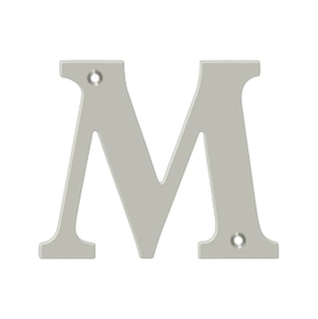 Deltana - 4'' Residential Letter M - Brushed Nickel