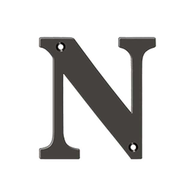 Deltana - 4'' Residential Letter N - Oil-rubbed Bronze
