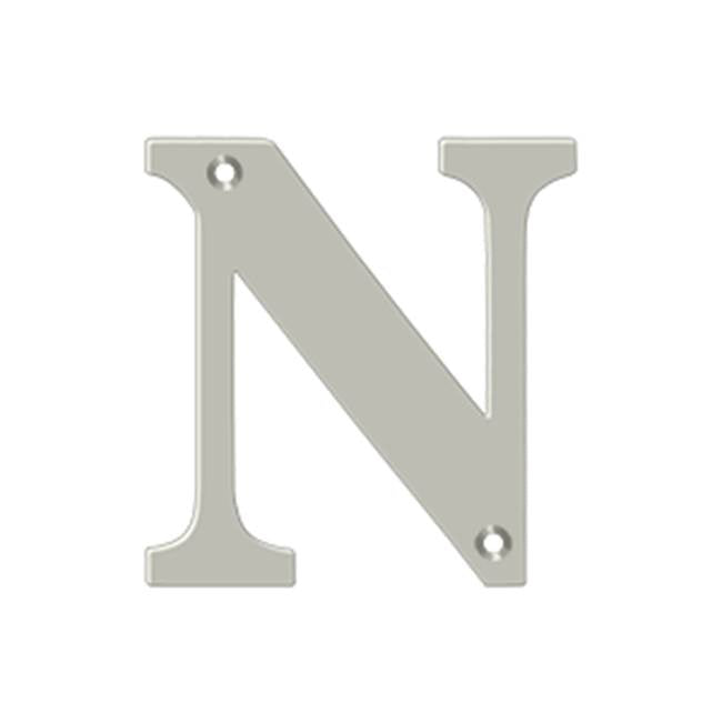 Deltana - 4'' Residential Letter N - Brushed Nickel