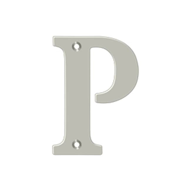 Deltana - 4'' Residential Letter P - Brushed Nickel