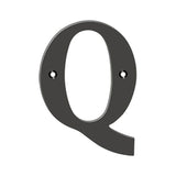 Deltana - 4'' Residential Letter Q - Oil-rubbed Bronze