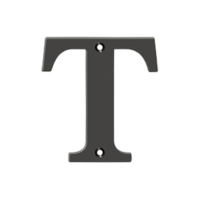 Deltana - 4'' Residential Letter T - Oil-rubbed Bronze