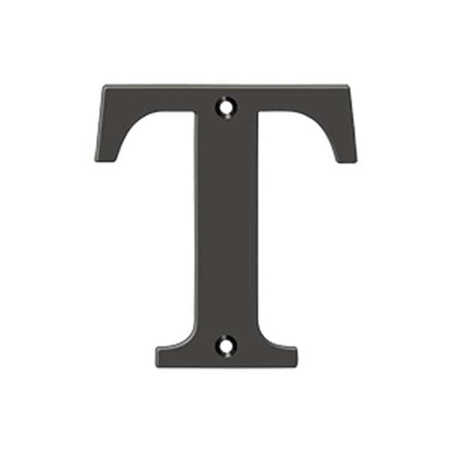 Deltana - 4'' Residential Letter T - Oil-rubbed Bronze