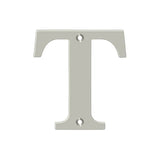 Deltana - 4'' Residential Letter T - Brushed Nickel