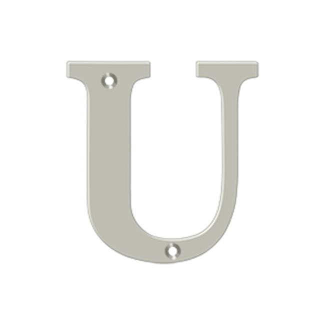 Deltana - 4'' Residential Letter U - Brushed Nickel