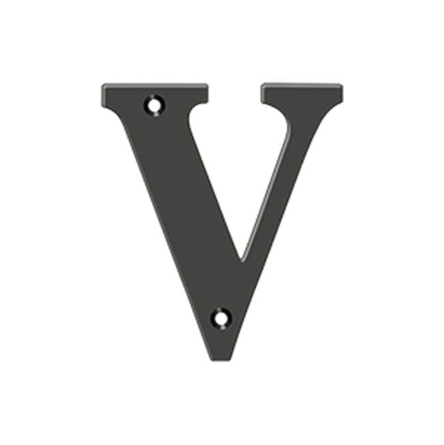 Deltana - 4'' Residential Letter V - Oil-rubbed Bronze