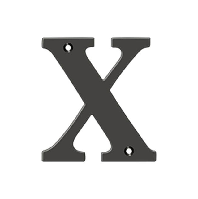 Deltana - 4'' Residential Letter X - Oil-rubbed Bronze