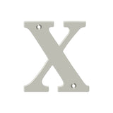 Deltana - 4'' Residential Letter X - Brushed Nickel