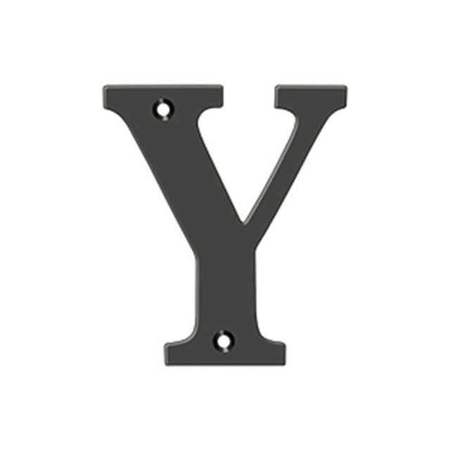 Deltana - 4'' Residential Letter Y - Oil-rubbed Bronze