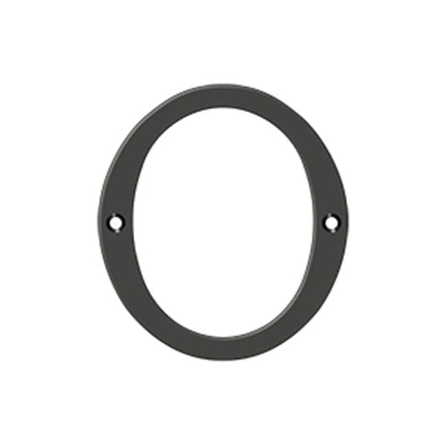 Deltana - 4'' Numbers, Solid Brass - Oil-rubbed Bronze