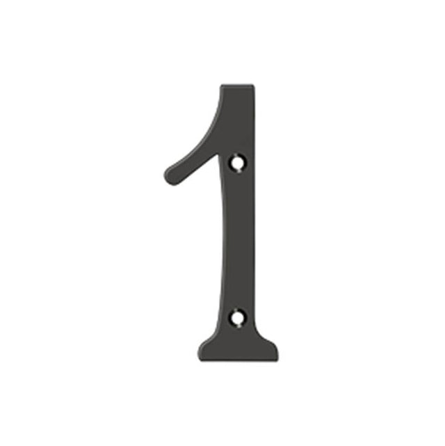 Deltana - 4'' Numbers, Solid Brass - Oil-rubbed Bronze