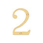 Deltana - 4'' Numbers, Solid Brass - PVD Polished Brass