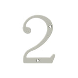 Deltana - 4'' Numbers, Solid Brass - Brushed Nickel