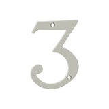 Deltana - 4'' Numbers, Solid Brass - Brushed Nickel