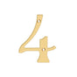 Deltana - 4'' Numbers, Solid Brass - PVD Polished Brass