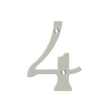 Deltana - 4'' Numbers, Solid Brass - Brushed Nickel