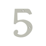 Deltana - 4'' Numbers, Solid Brass - Brushed Nickel