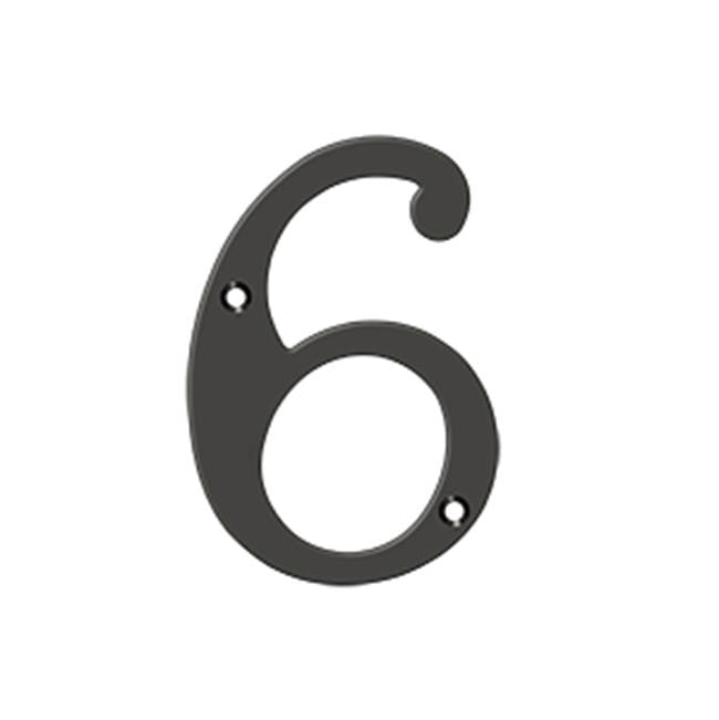 Deltana - 4'' Numbers, Solid Brass - Oil-rubbed Bronze