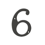 Deltana - 4'' Numbers, Solid Brass - Oil-rubbed Bronze