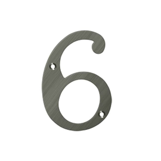 Deltana - 4'' Numbers, Solid Brass - Antique Nickel