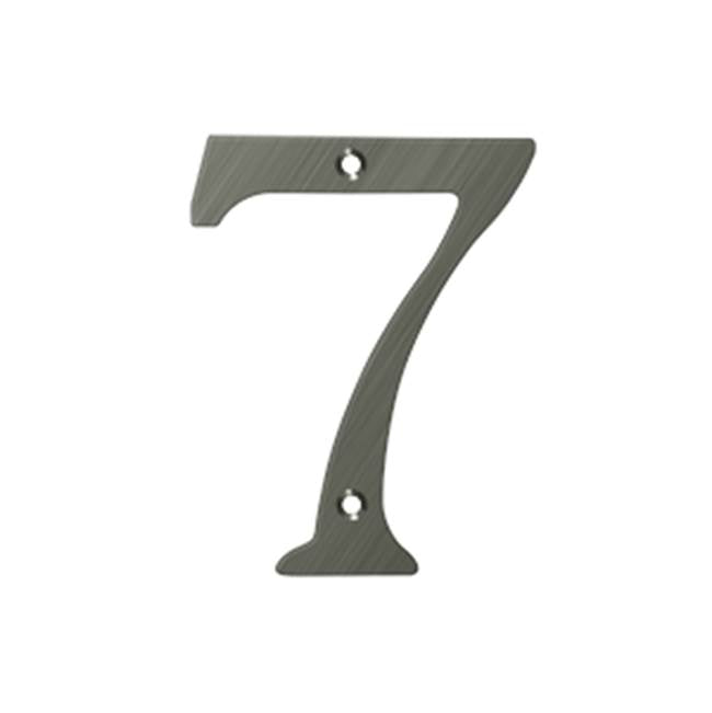 Deltana - 4'' Numbers, Solid Brass - Antique Nickel