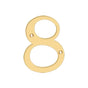 Deltana - 4'' Numbers, Solid Brass - PVD Polished Brass
