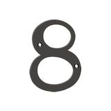 Deltana - 4'' Numbers, Solid Brass - Oil-rubbed Bronze