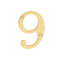 Deltana - 4'' Numbers, Solid Brass - PVD Polished Brass