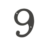 Deltana - 4'' Numbers, Solid Brass - Oil-rubbed Bronze