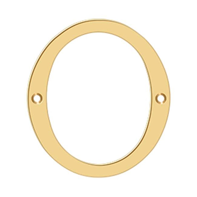 Deltana - 6'' Numbers, Solid Brass - PVD Polished Brass