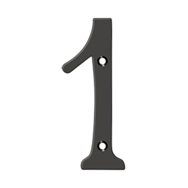 Deltana - 6'' Numbers, Solid Brass - Oil-rubbed Bronze
