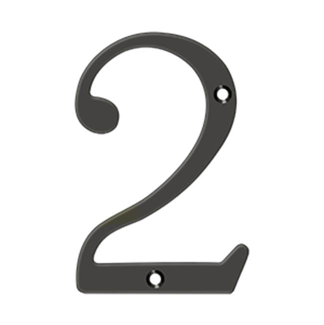 Deltana - 6'' Numbers, Solid Brass - Oil-rubbed Bronze