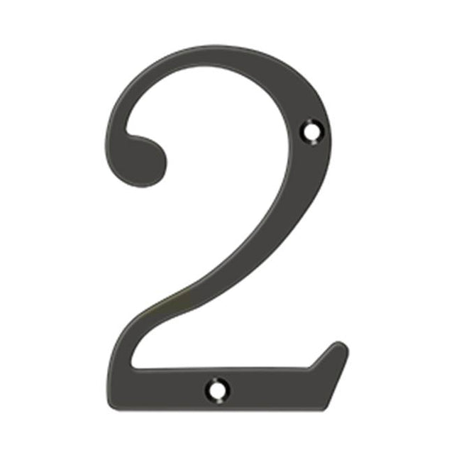 Deltana - 6'' Numbers, Solid Brass - Oil-rubbed Bronze