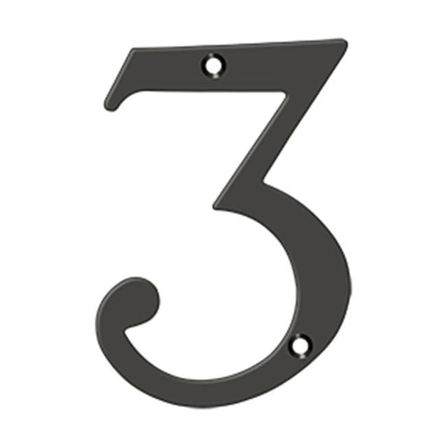 Deltana - 6'' Numbers, Solid Brass - Oil-rubbed Bronze
