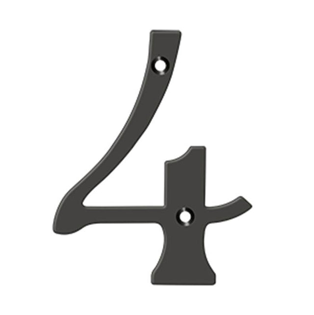 Deltana - 6'' Numbers, Solid Brass - Oil-rubbed Bronze