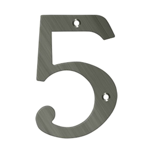 Deltana - 6'' Numbers, Solid Brass - Antique Nickel