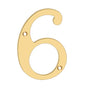 Deltana - 6'' Numbers, Solid Brass - PVD Polished Brass