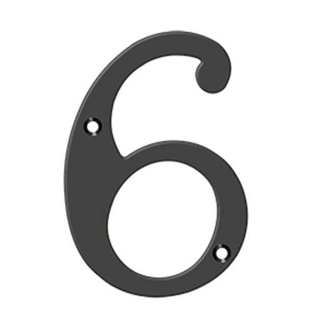 Deltana - 6'' Numbers, Solid Brass - Oil-rubbed Bronze