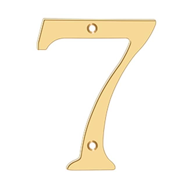 Deltana - 6'' Numbers, Solid Brass - PVD Polished Brass