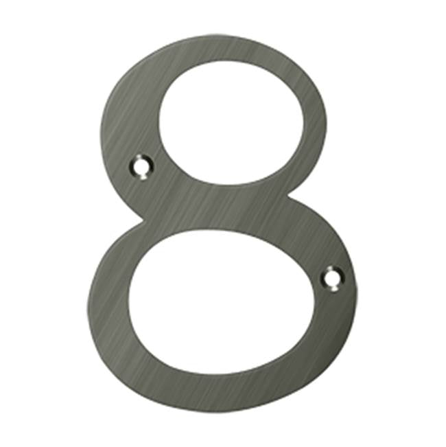 Deltana - 6'' Numbers, Solid Brass - Antique Nickel