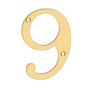 Deltana - 6'' Numbers, Solid Brass - PVD Polished Brass
