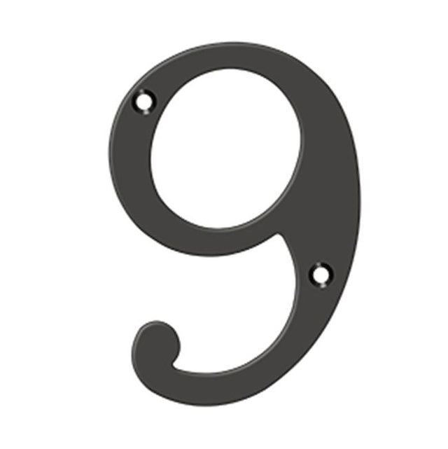 Deltana - 6'' Numbers, Solid Brass - Oil-rubbed Bronze