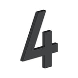 Deltana - 4'' NUMBER 4, B SERIES WITH RISERS, STAINLESS STEEL - Paint Black
