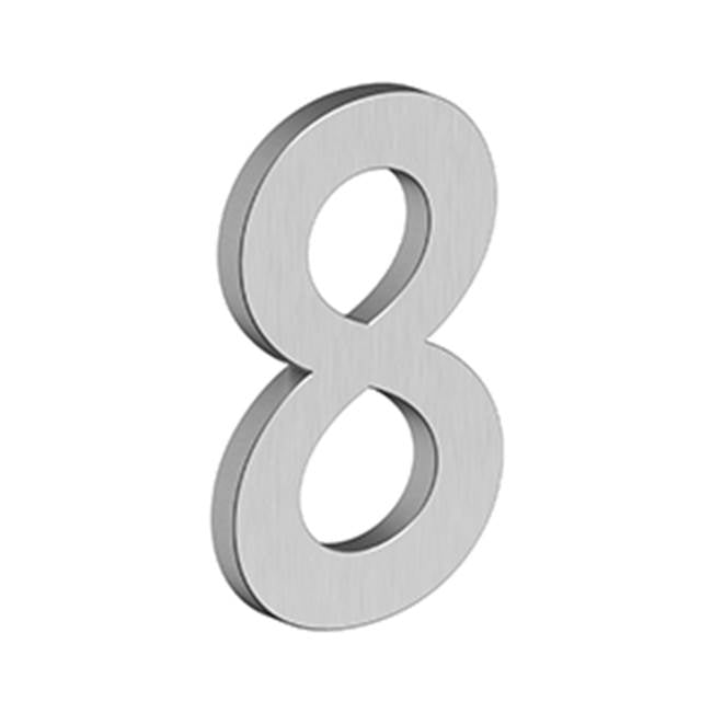Deltana - 4'' NUMBER 8, B SERIES WITH RISERS, STAINLESS STEEL - Brushed Stainless