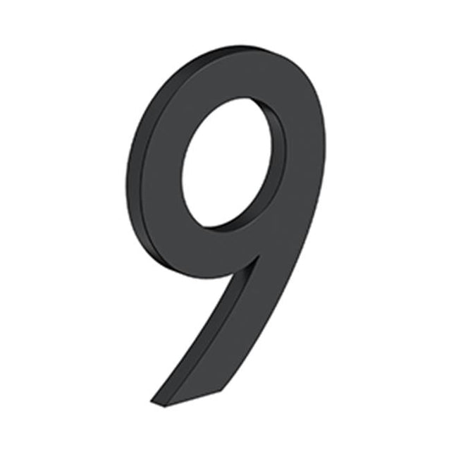 Deltana - 4'' NUMBER 9, B SERIES, STAINLESS STEEL - Paint Black