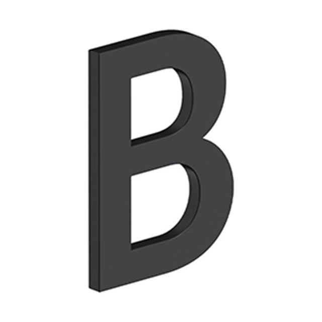 Deltana - 4'' LETTER B, B SERIES WITH RISERS, STAINLESS STEEL - Paint Black